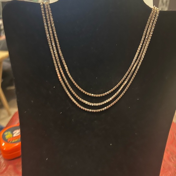 Forever 21 Rose Gold Layered Chain Necklace NWT - Picture 6 of 11